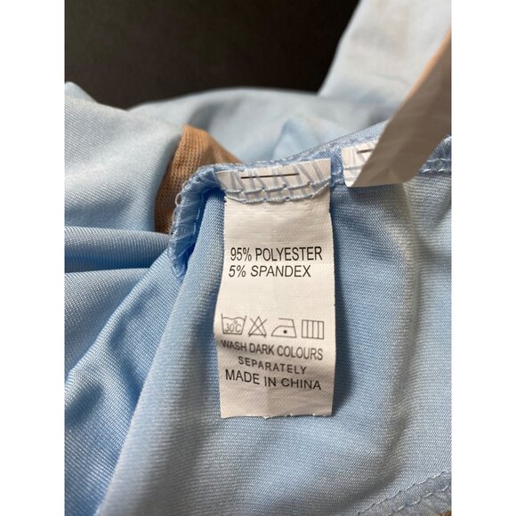 2‎ Piece Activewear Set XL Light Blue & Peach Sexy Bodycon Stretch Club Leggings - Picture 4 of 5